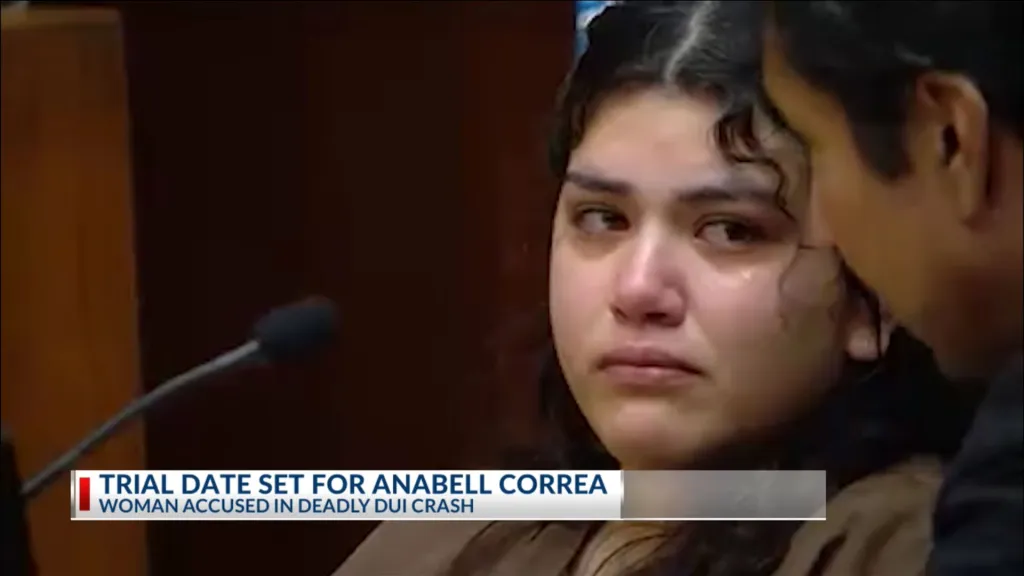 Anabell Correa crying in court, accused of a deadly DUI crash.