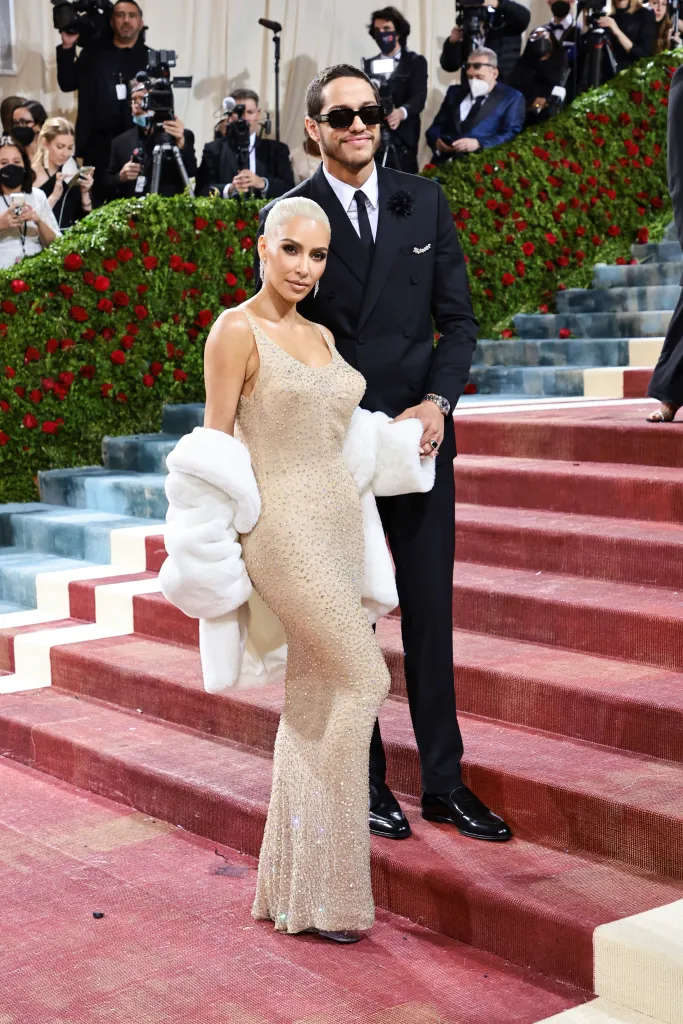 Kim Kardashian and Pete Davidson attend The 2022 Met Gala.