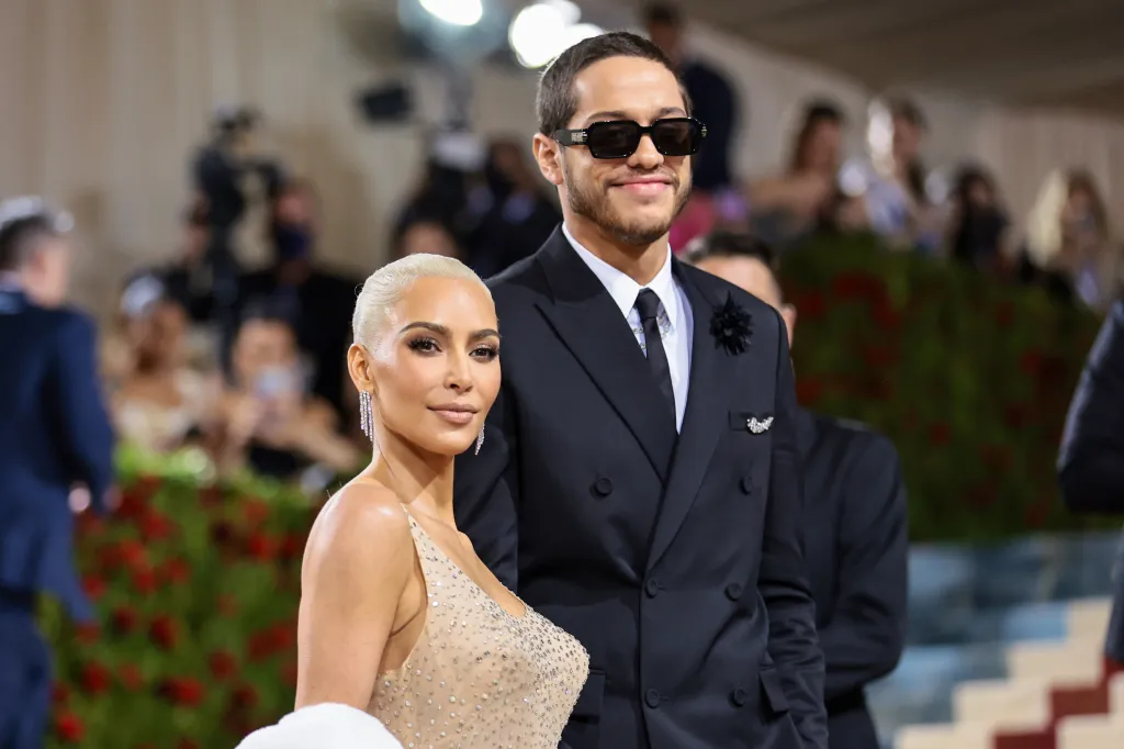 Kim Kardashian and Pete Davidson attend the 2022 Met Gala.