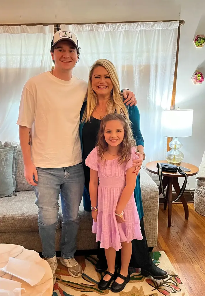 Madeline, the 8-year-old Taylor Swift superfan, with her mother and neighbor who played 