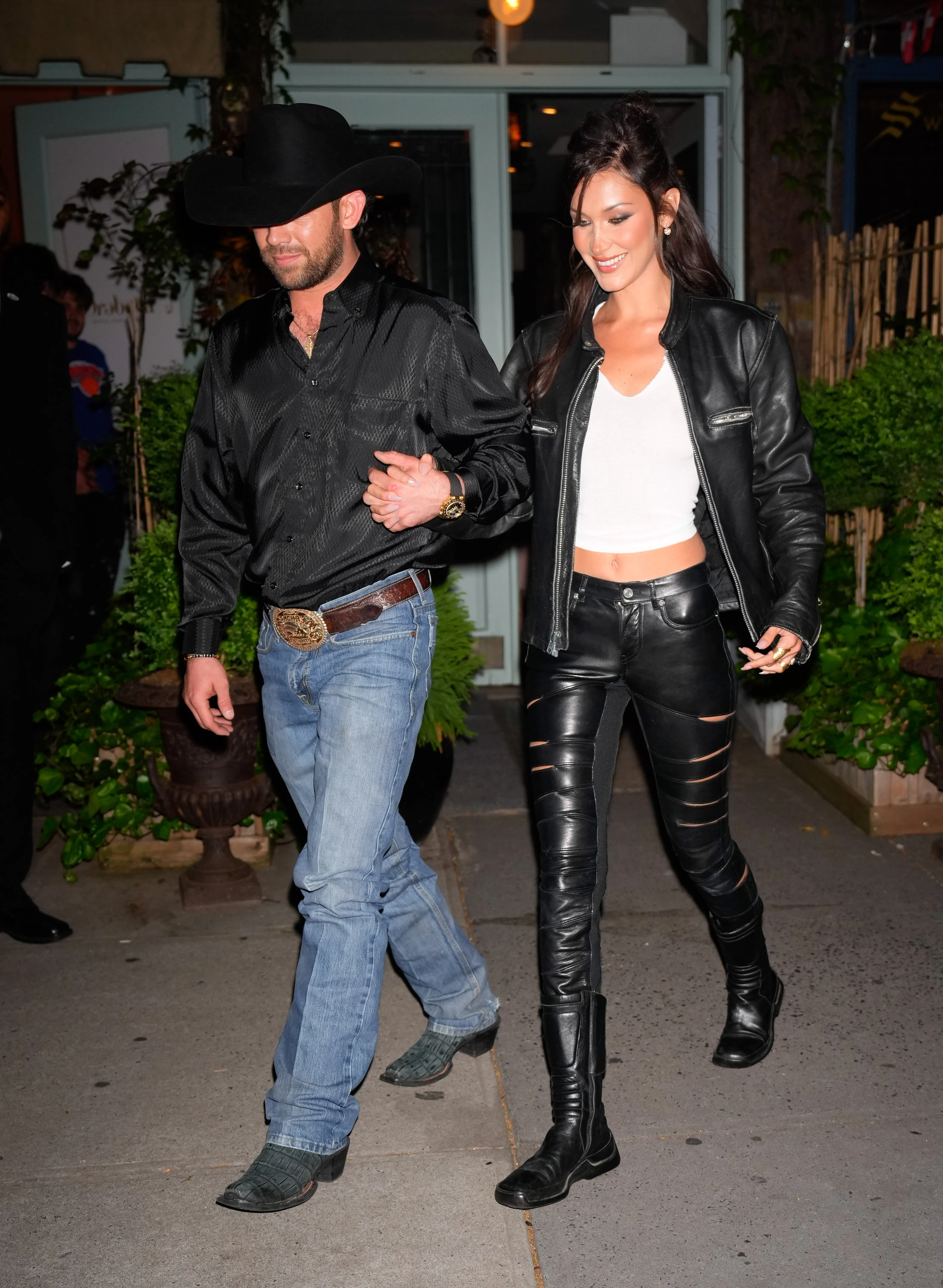 Bella Hadid and Adan Banuelos in New York City.