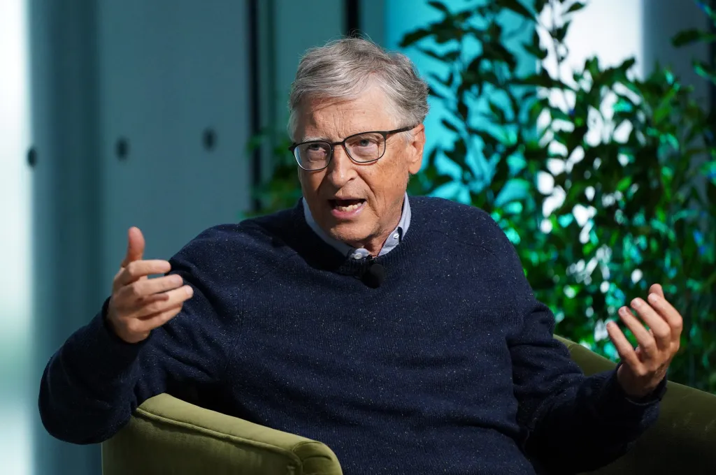 Bill Gates, Founder of Breakthrough Energy, speaking at The New York Times Climate Forward Summit 2023.
