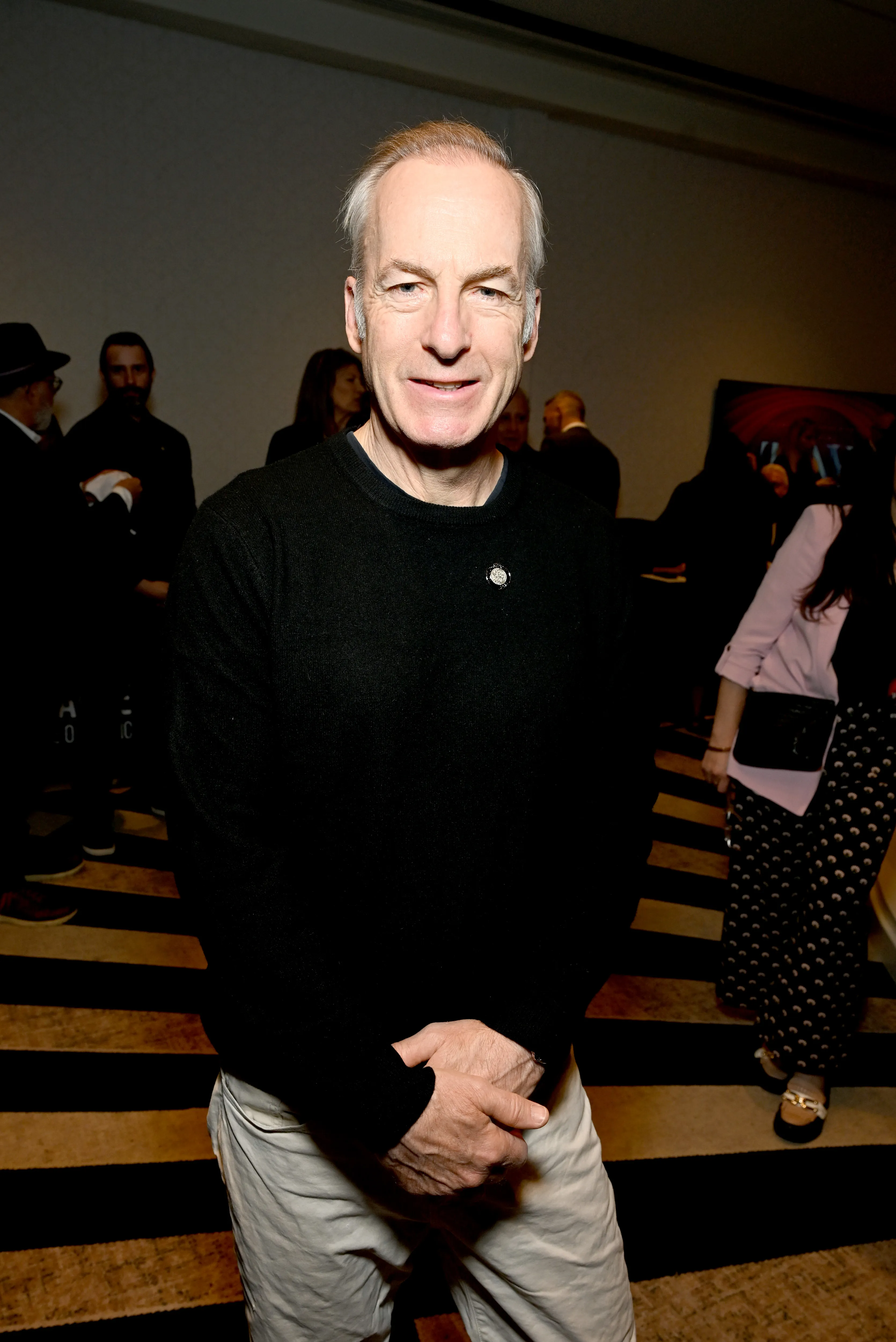Bob Odenkirk smiling at the 78th Annual Tony Awards Meet The Nominees Press Event.