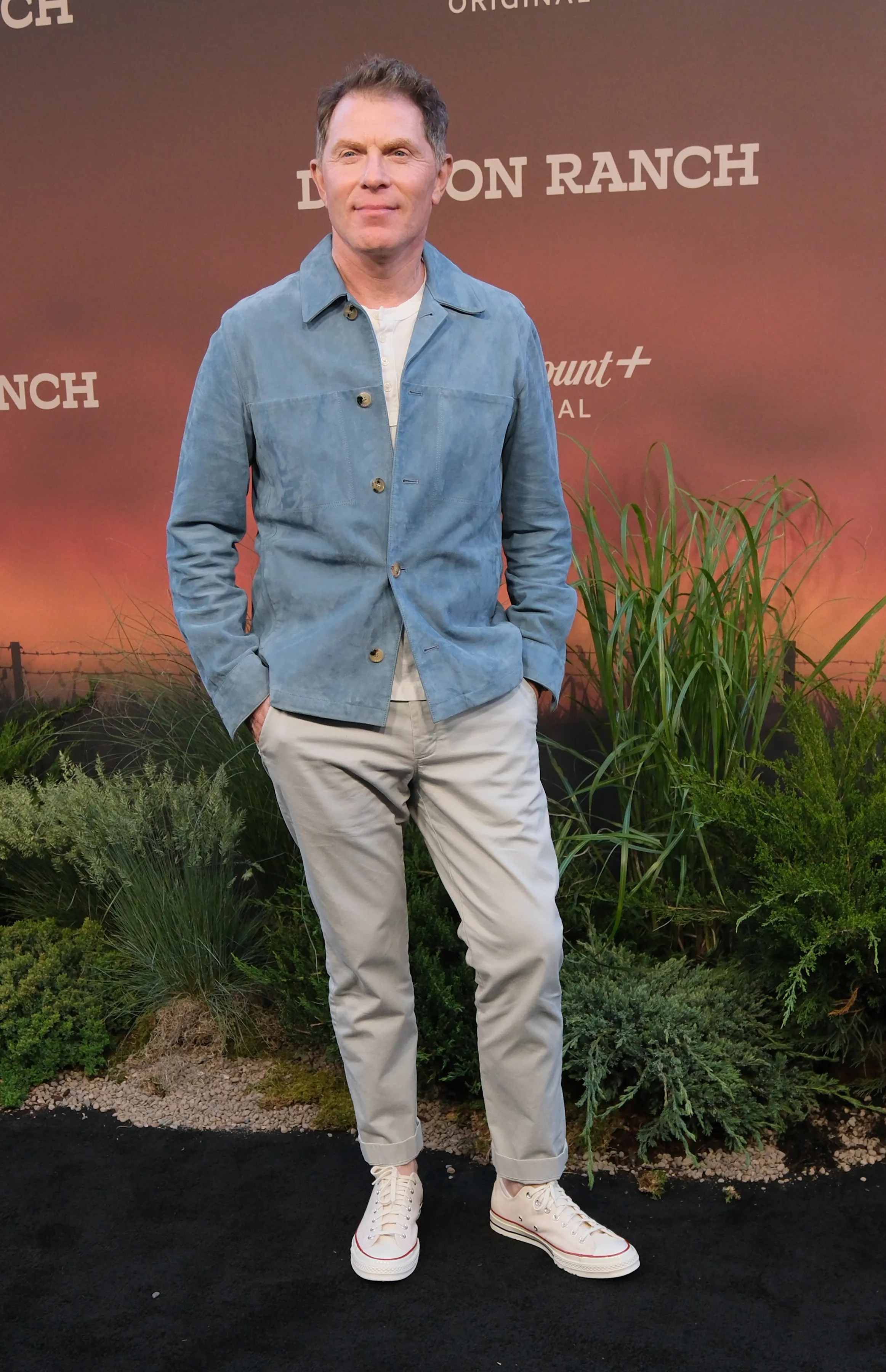 Bobby Flay poses at the Dutton Ranch New York premiere.