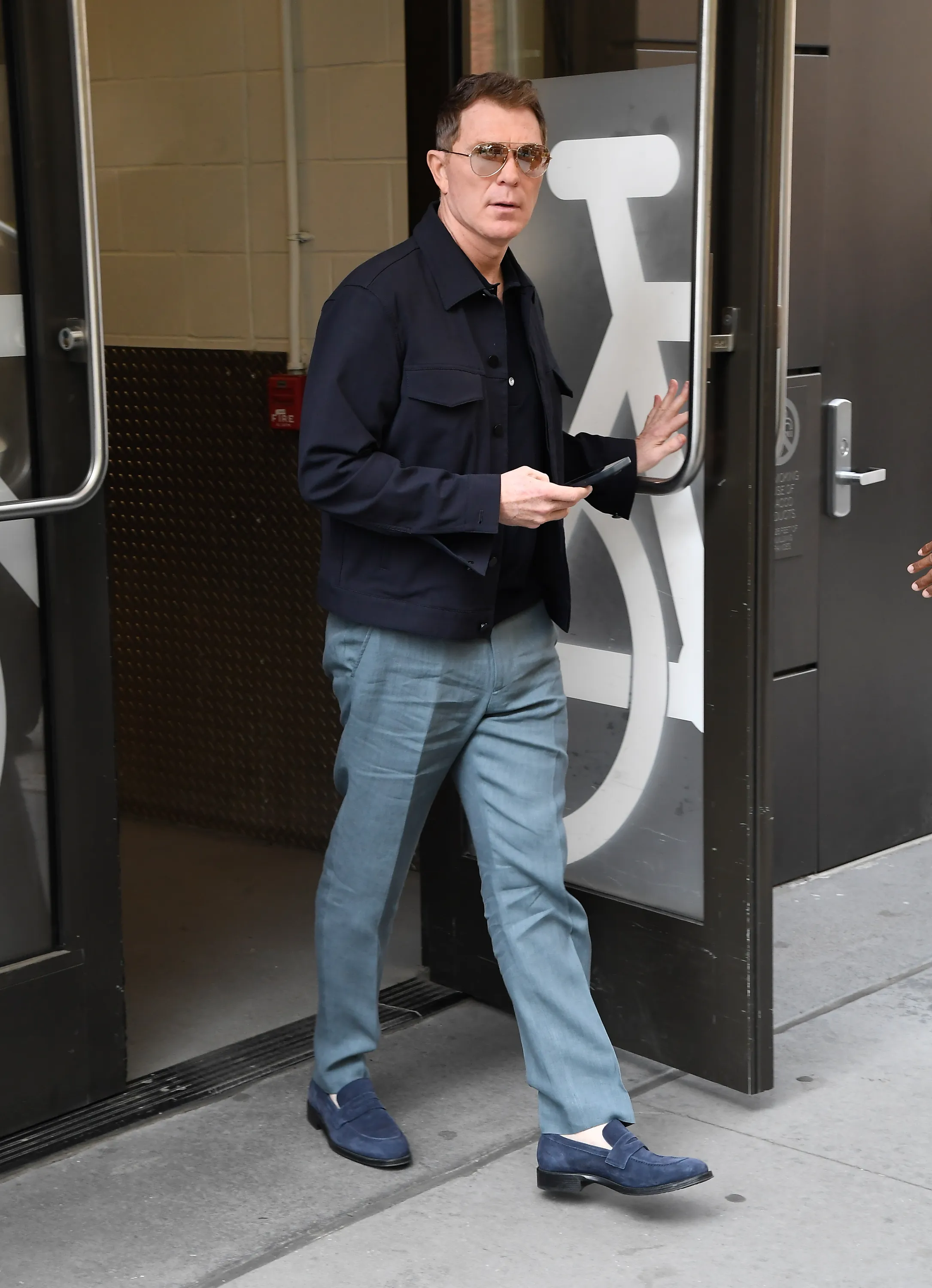 Bobby Flay leaving ABC Studio.