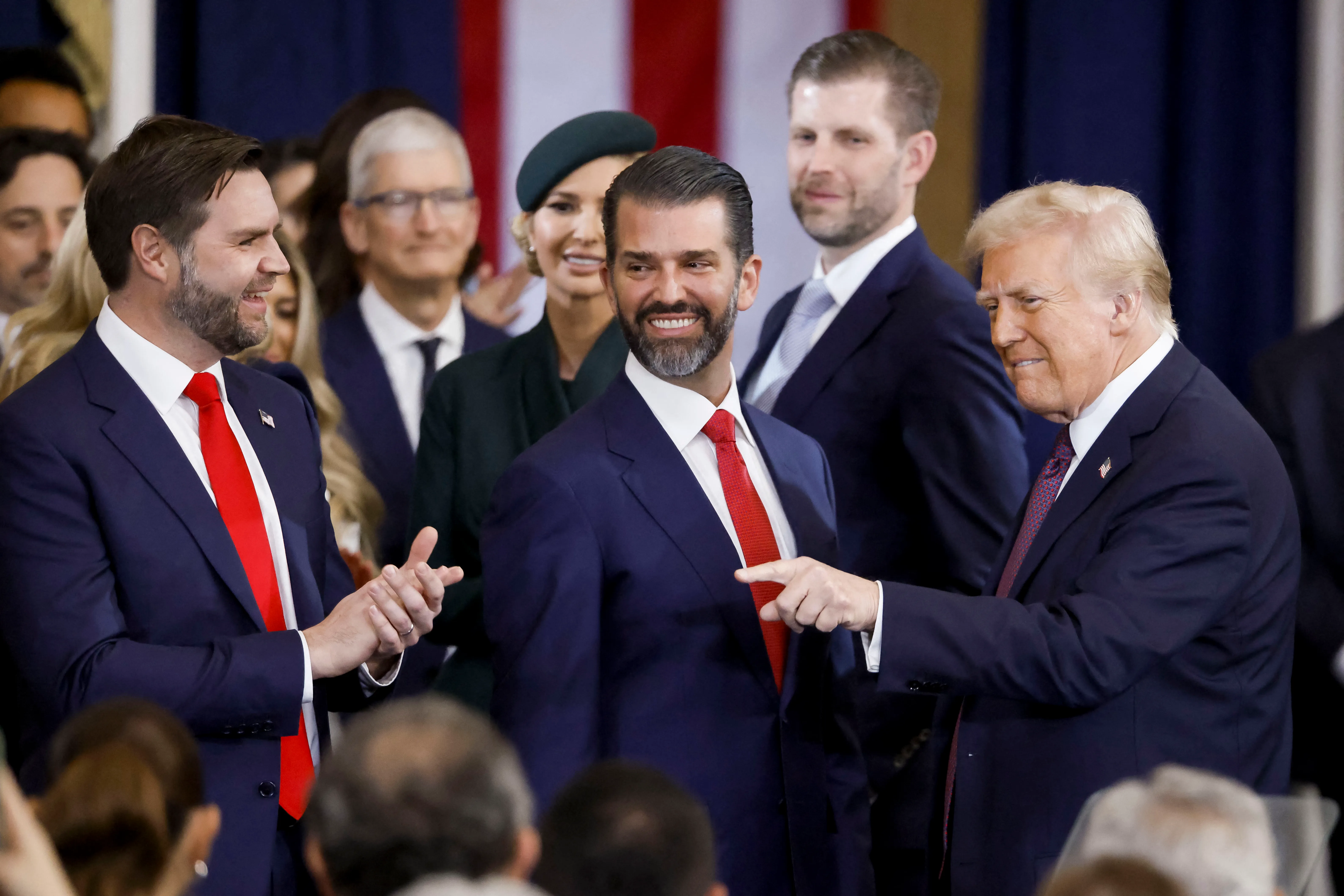 Donald Trump, JD Vance, Donald Trump Jr. 