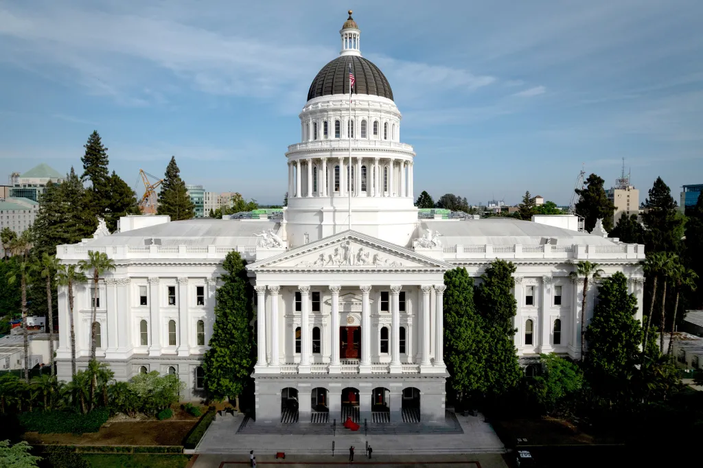 The California State Capitol building in Sacramento, CA.