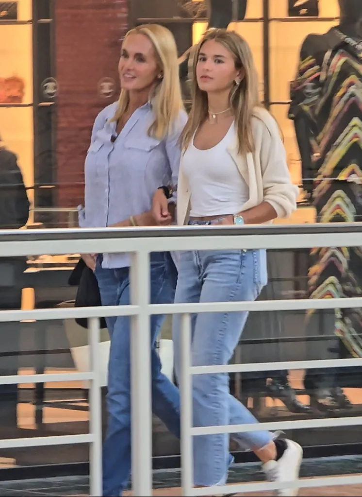 Vanessa Trump and daughter Kai Trump walk together.