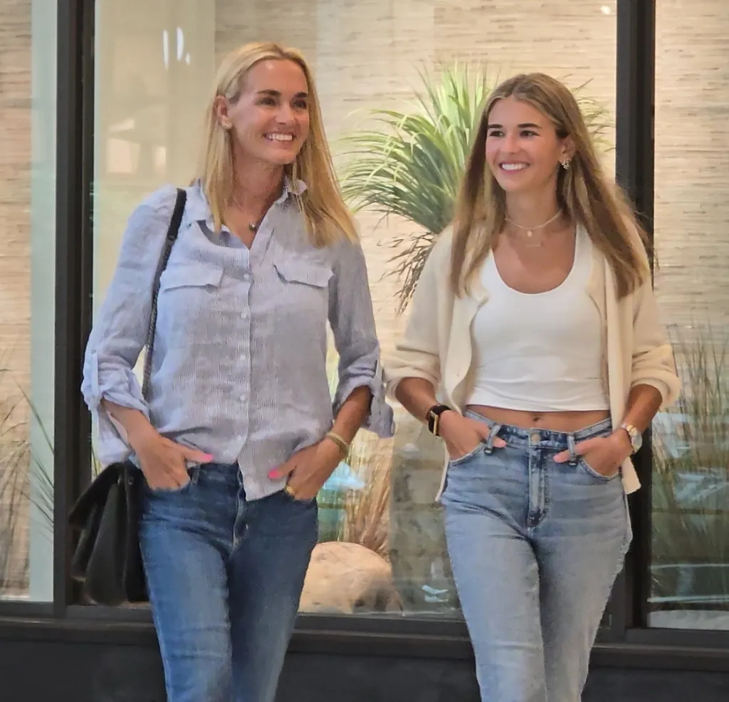 Vanessa Trump and her daughter Kai Trump walking together.
