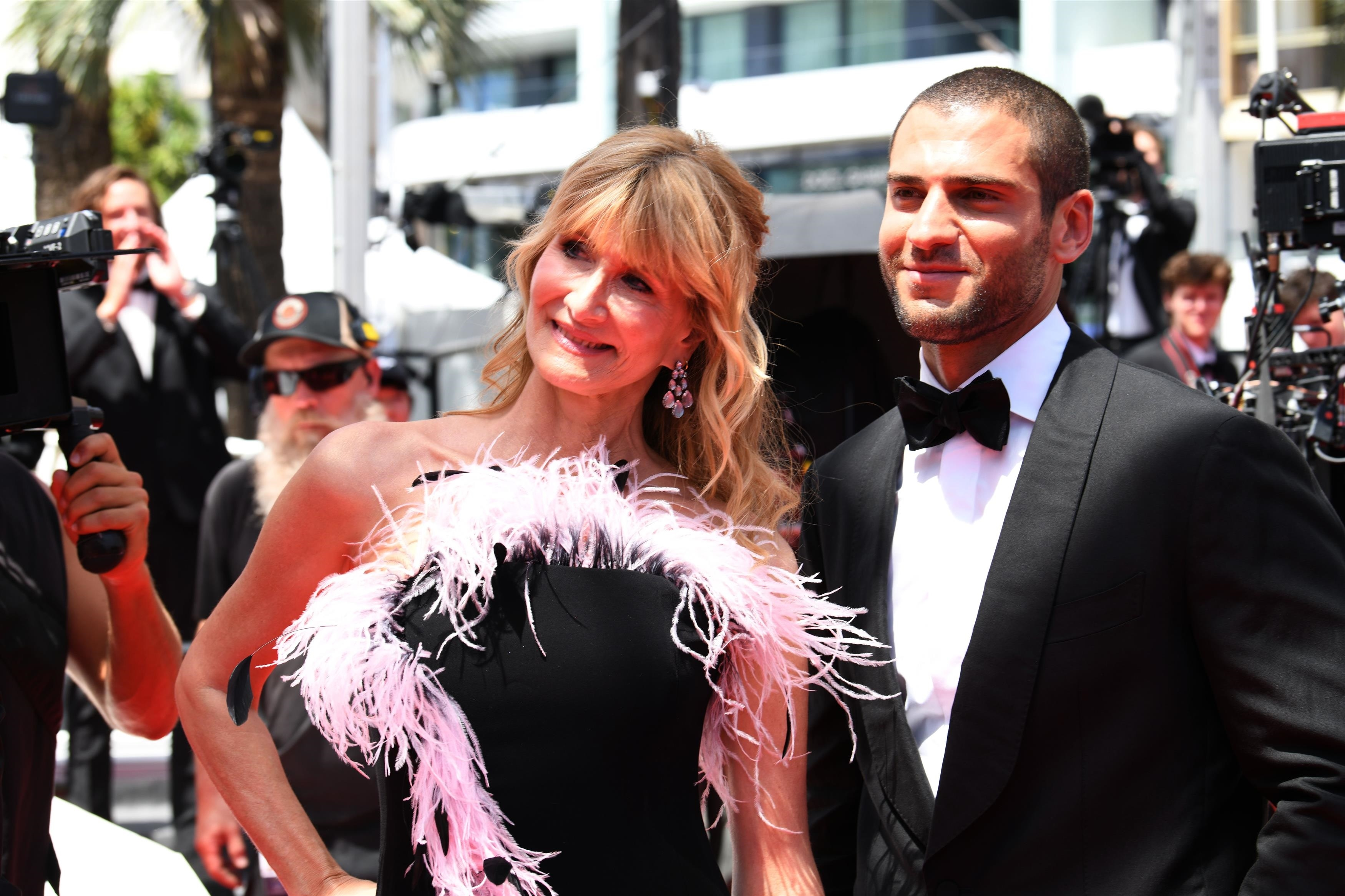 Laura Dern on the set of The White Lotus in Cannes.