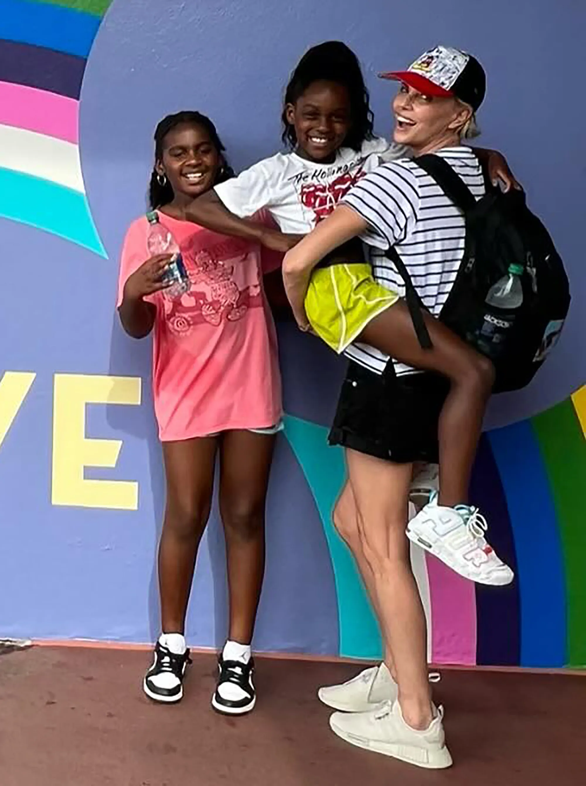 Charlize Theron and daughters via Instagram in September 2024