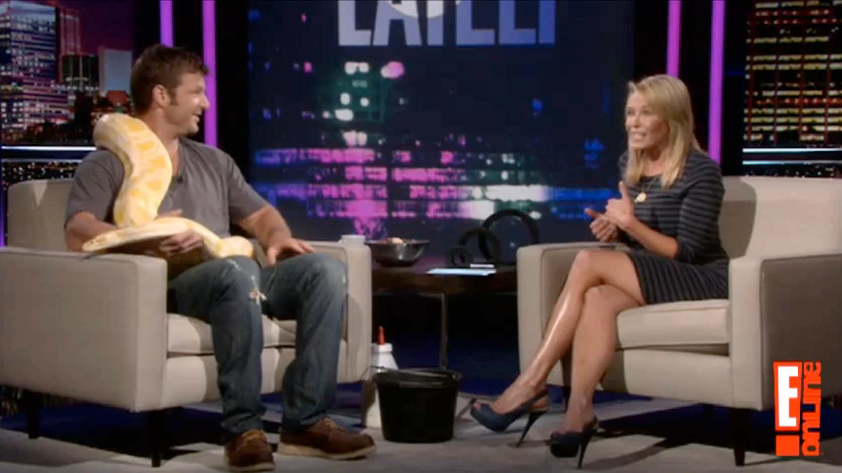Chelsea Handler and Dave Salmoni on Chelsea Lately.