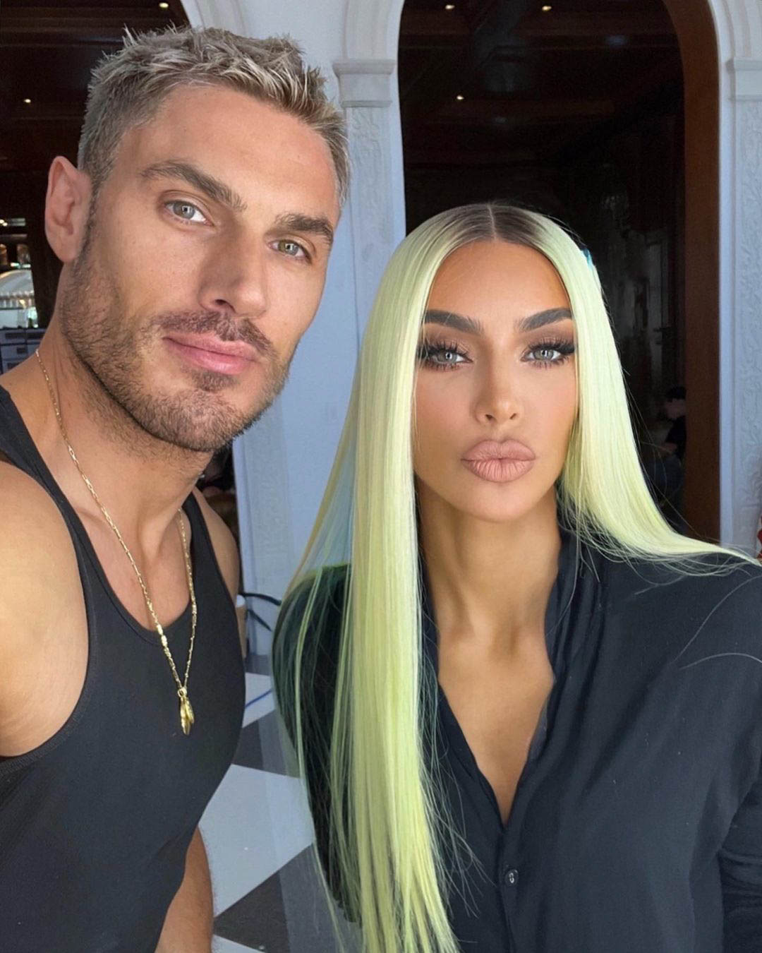Chris Appleton and Kim Kardashian.