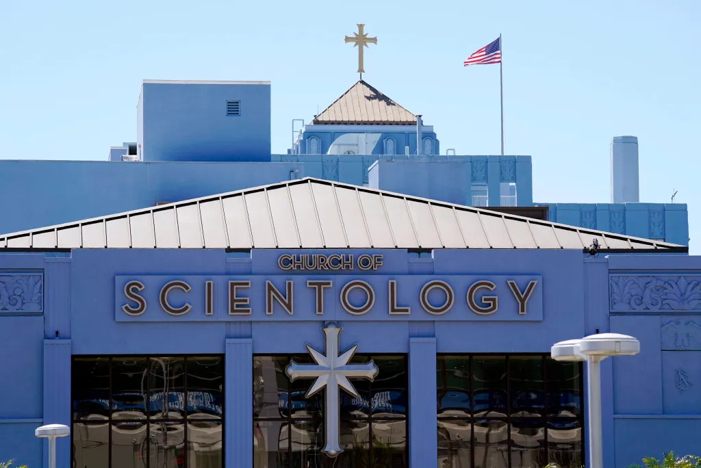 The Church of Scientology building on Sunset Boulevard in Los Angeles.