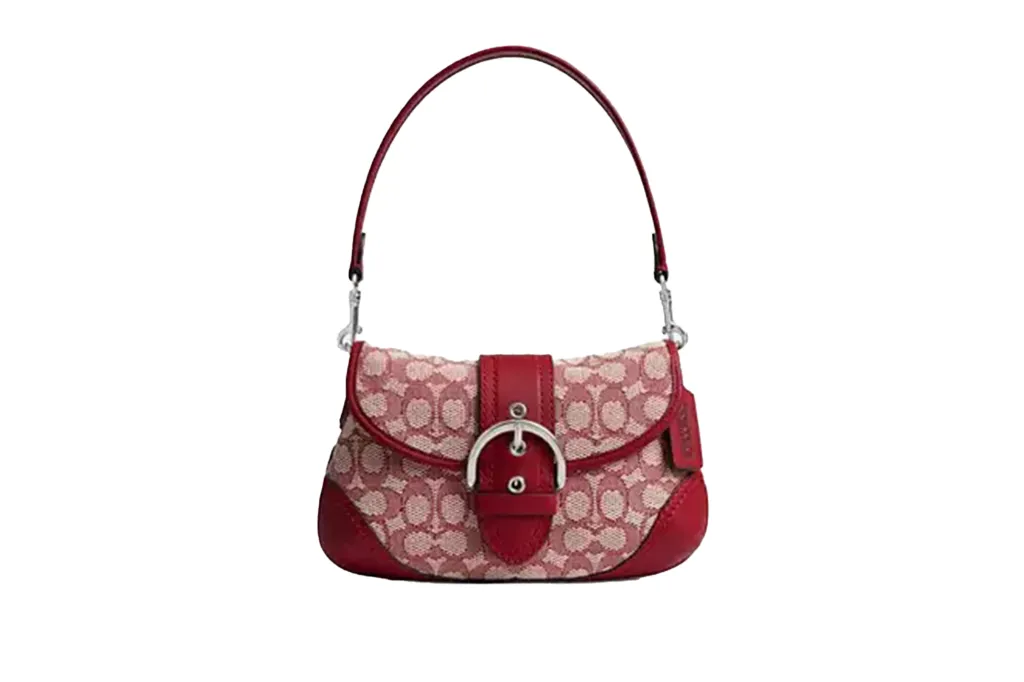 A close up of a Coach purse