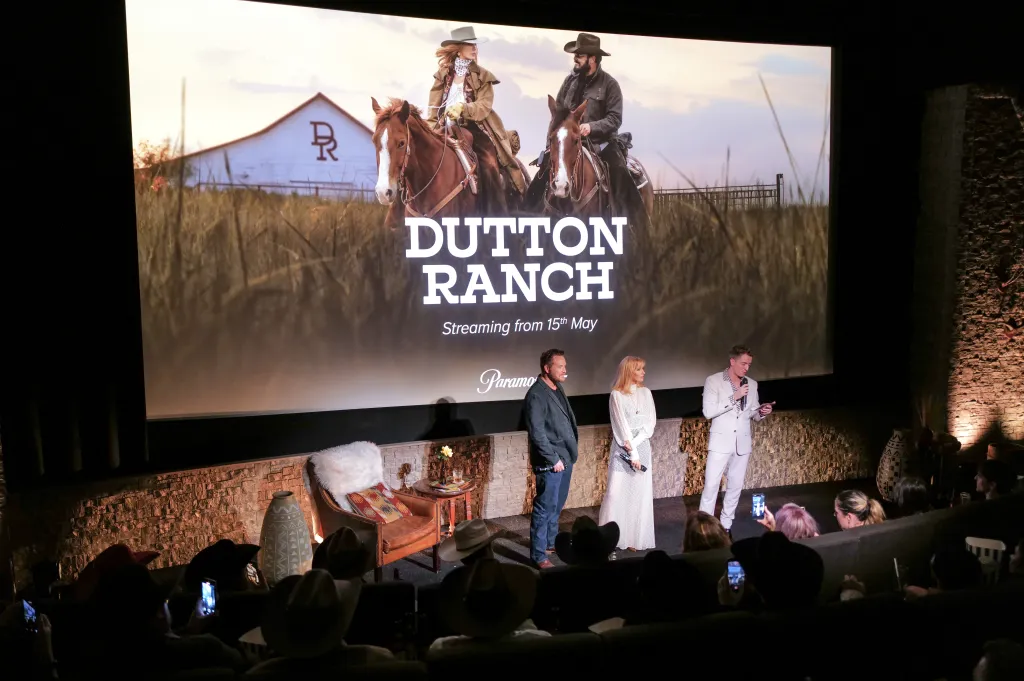 Cole Hauser, Kelly Reilly and Luis Elkes during a special screening event for new Paramount+ series 'Dutton Ranch'.
