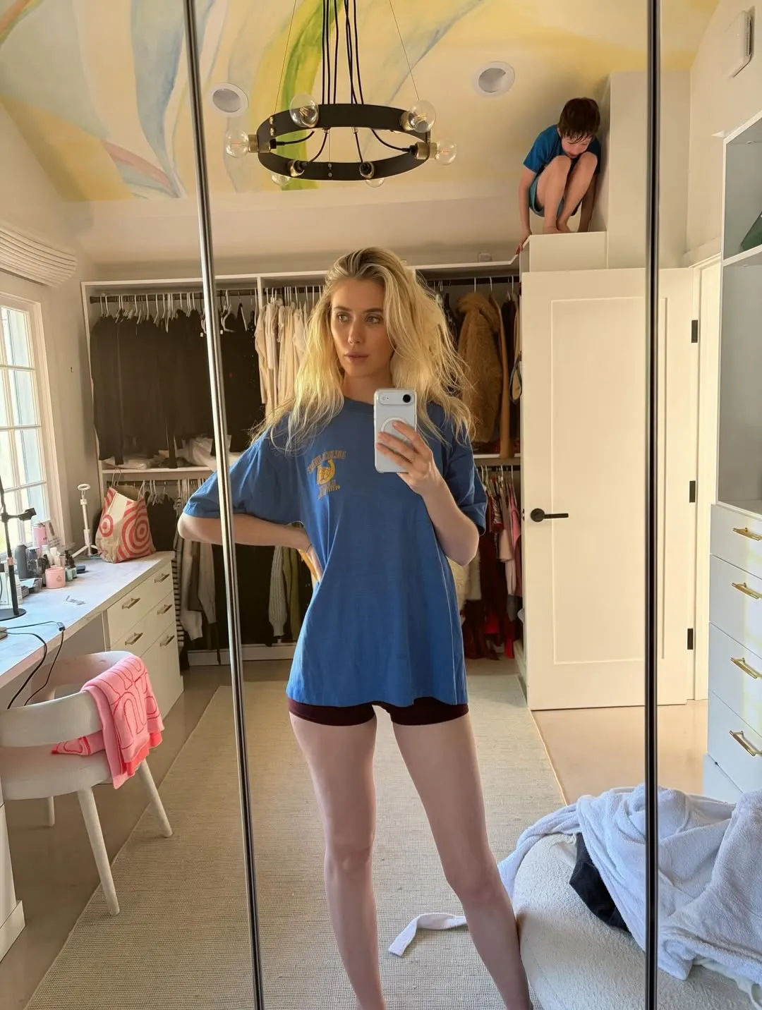 Laura Clery in a mirror selfie