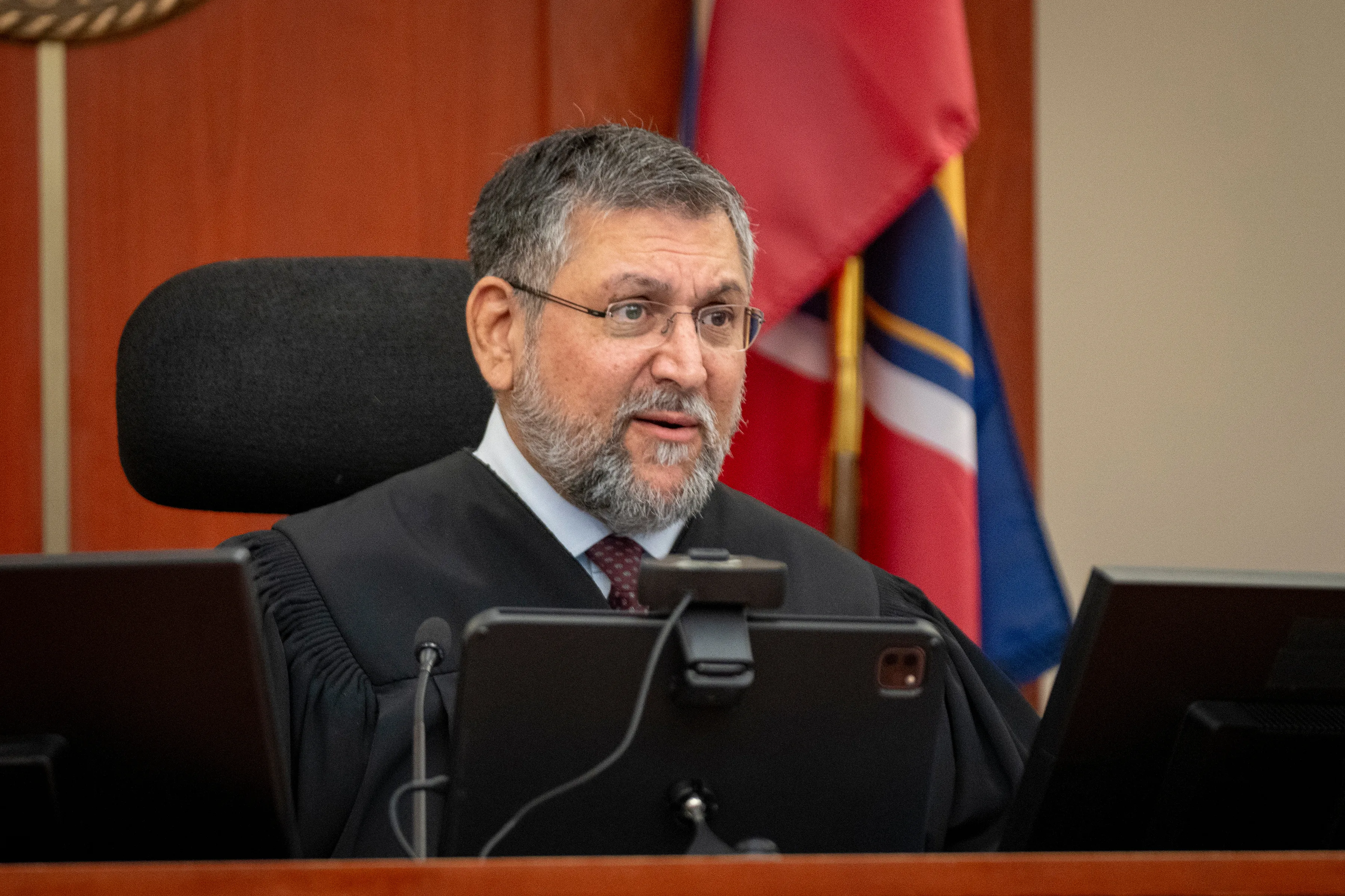 Commissioner Russell Minas in court.