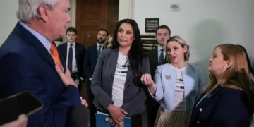 James Comer sweats as he’s cornered by Epstein survivors before Pam Bondi grilling