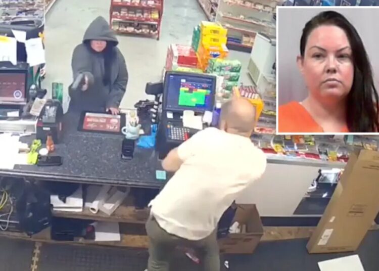 Wild video shows woman shoot gun at gas-station clerk: ‘Oh, my God!’