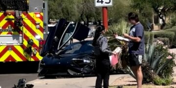 Video shows dazed ex-MLB star Trevor Bauer climb out of $600k McLaren after nasty crash: ‘Dude, what the f–k?’
