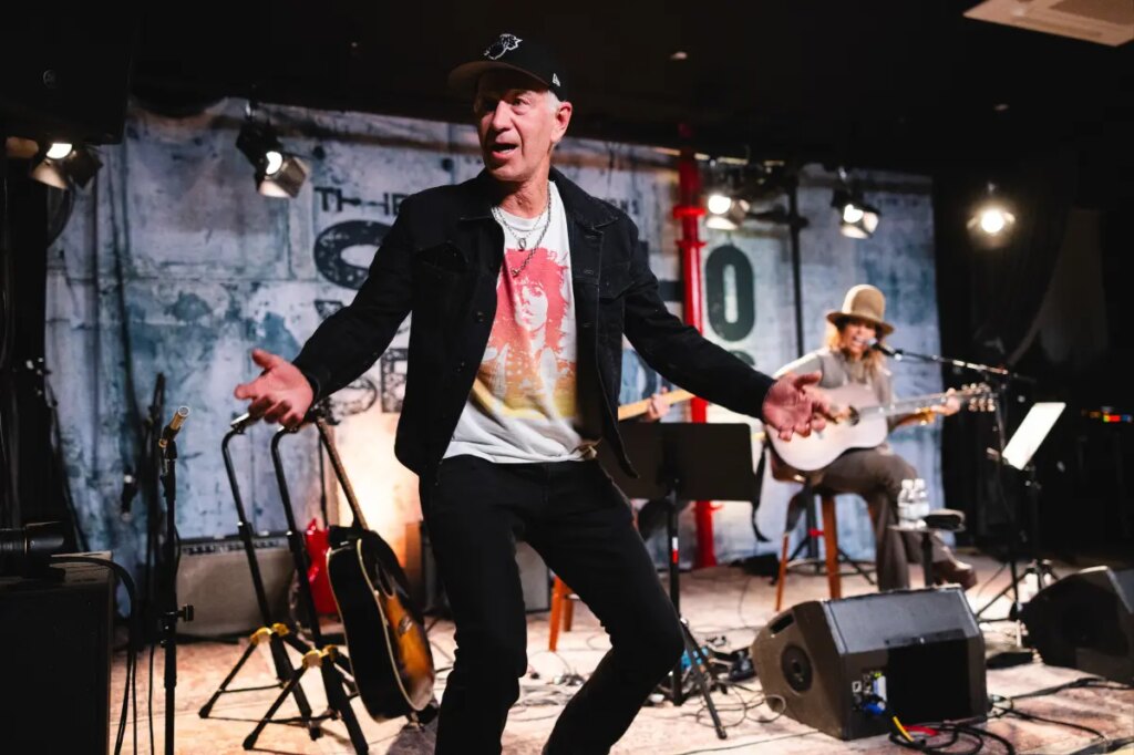 Tennis legend John McEnroe storms the stage during Linda Perry’s emotional show