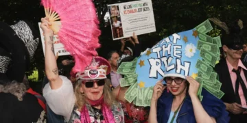 Met Gala hit with crude anti-Bezos protests