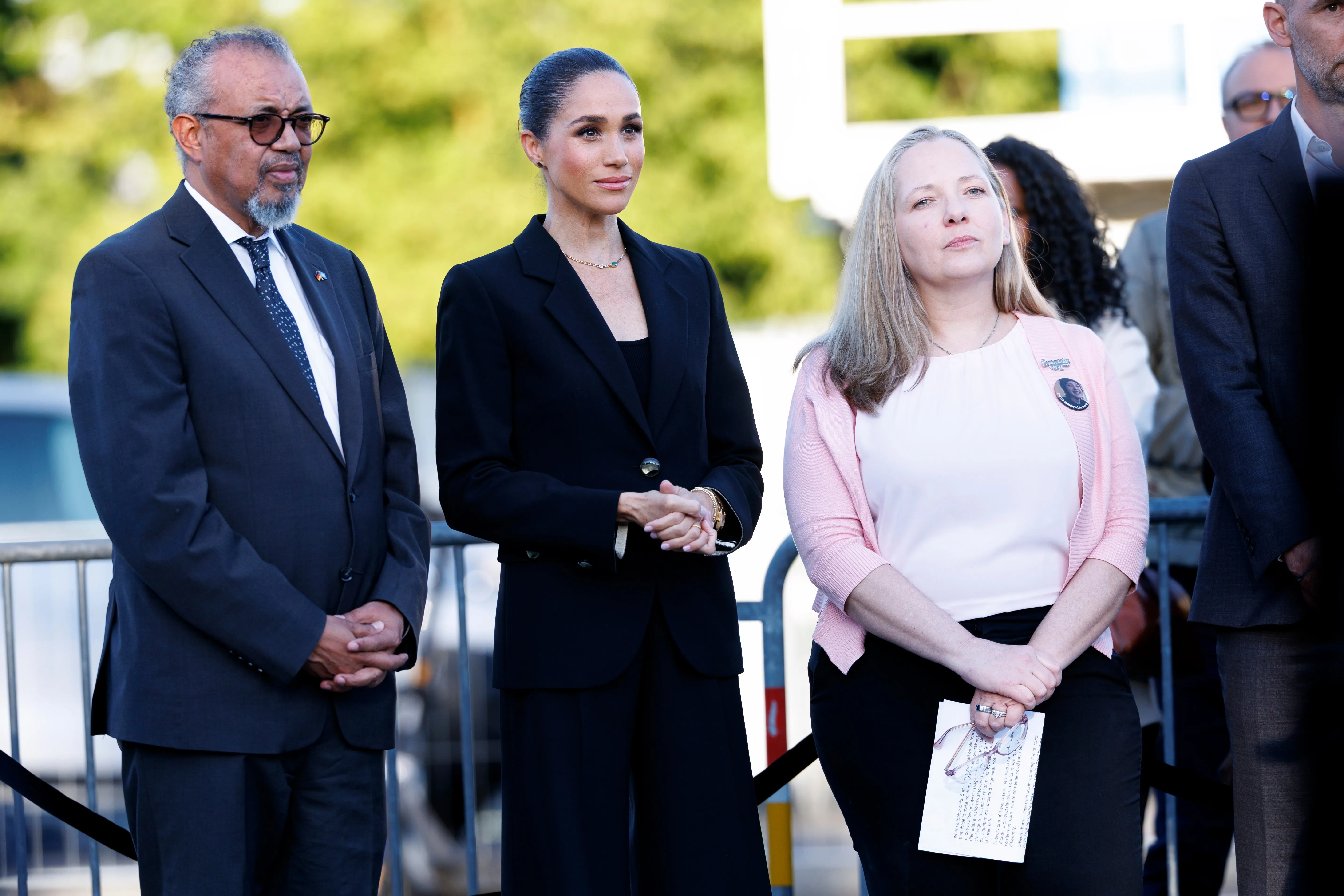 Tedros Adhanom Ghebreyesus, Meghan, Duchess of Sussex, and Amy Neville attending