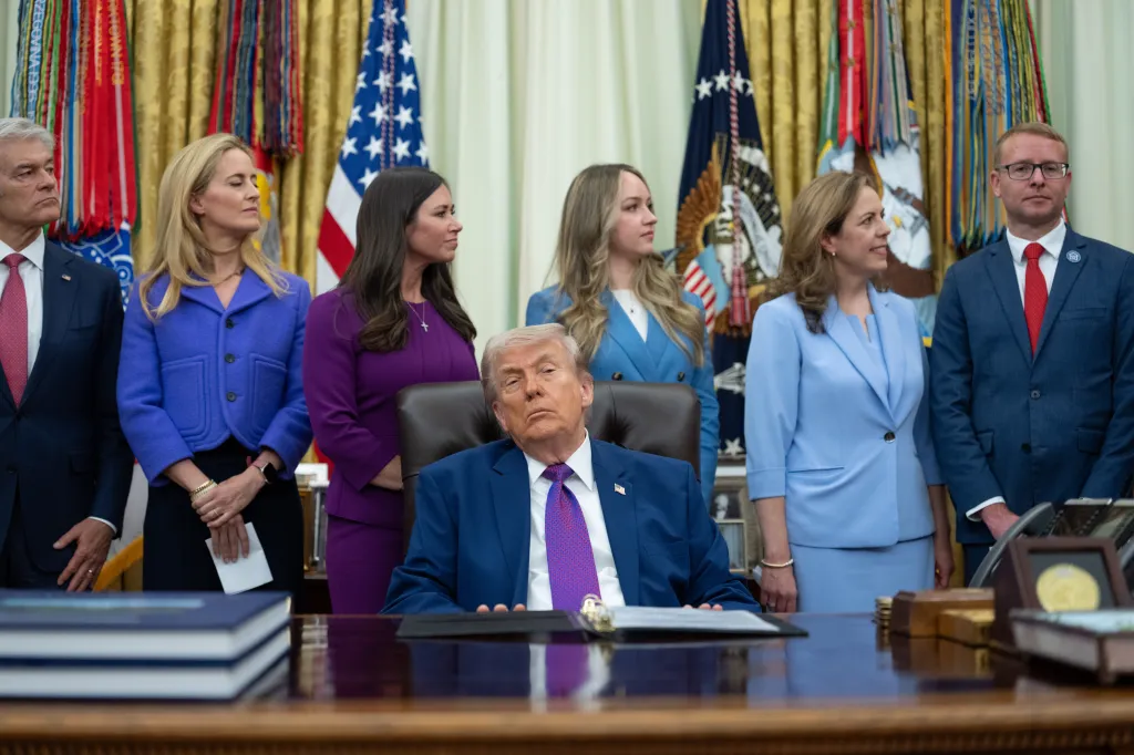 Trump delivered remarks during an event focused on maternal healthcare in the Oval Office on May 11, 2026.