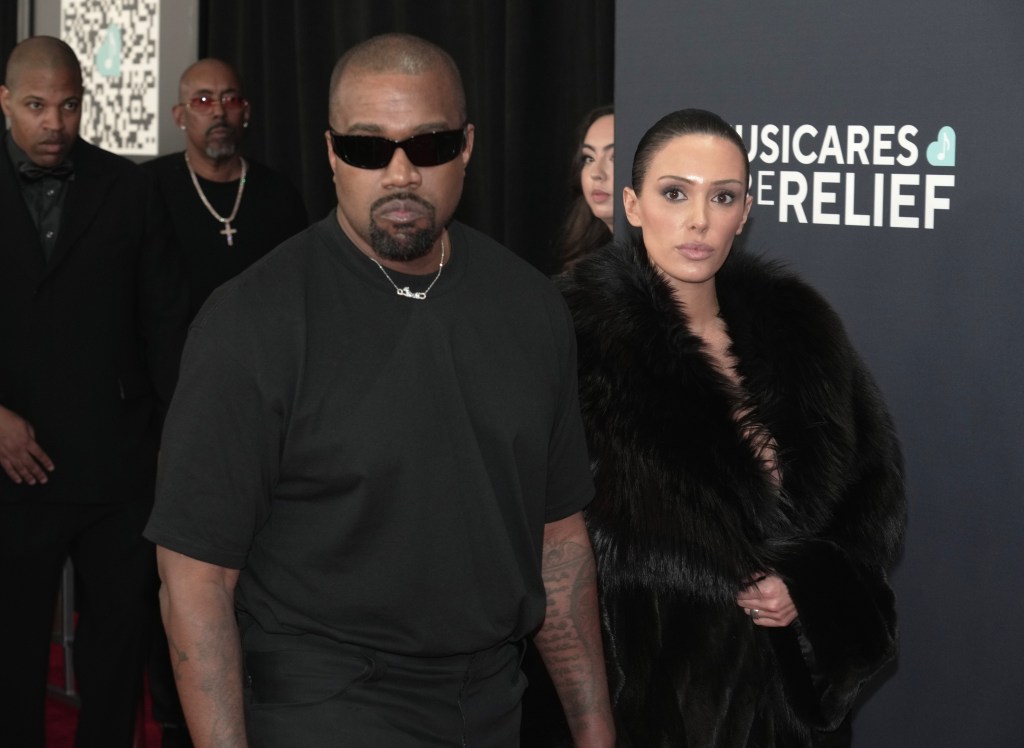 Kanye West and Bianca Censori attending the 67th GRAMMY Awards.
