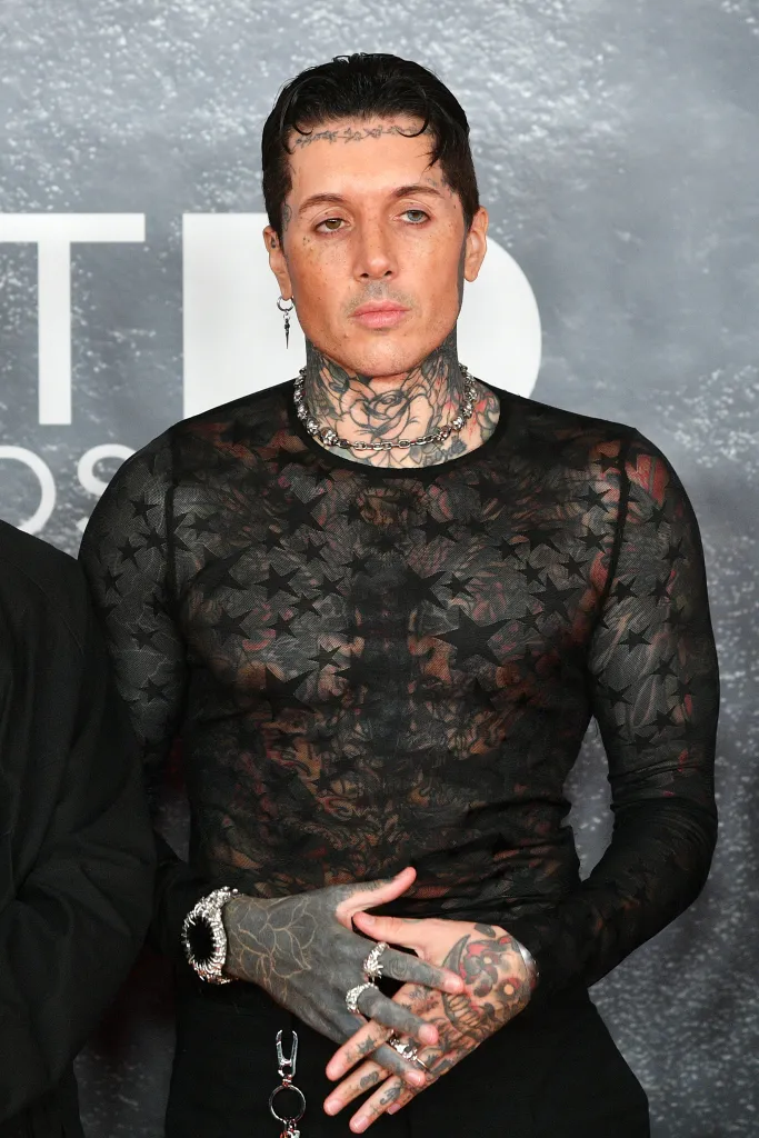 Oliver Sykes of Bring Me The Horizon poses at The BRIT Awards 2025.