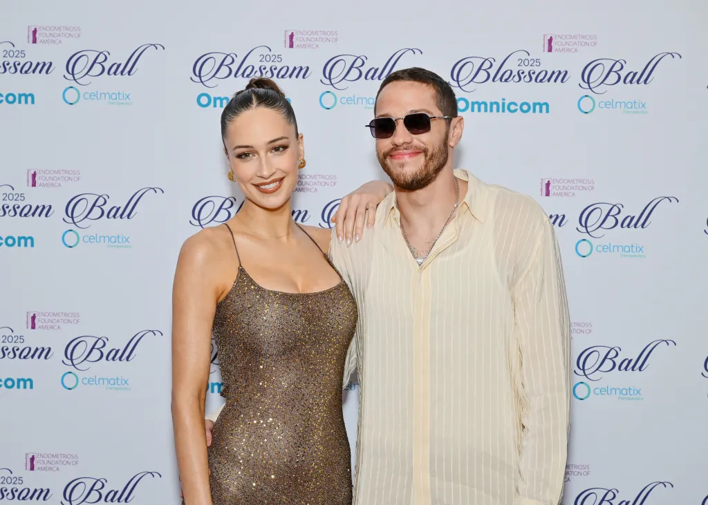 Elsie Hewitt and Pete Davidson pose at the Endometriosis Foundation of America's 13th Annual Blossom Ball.