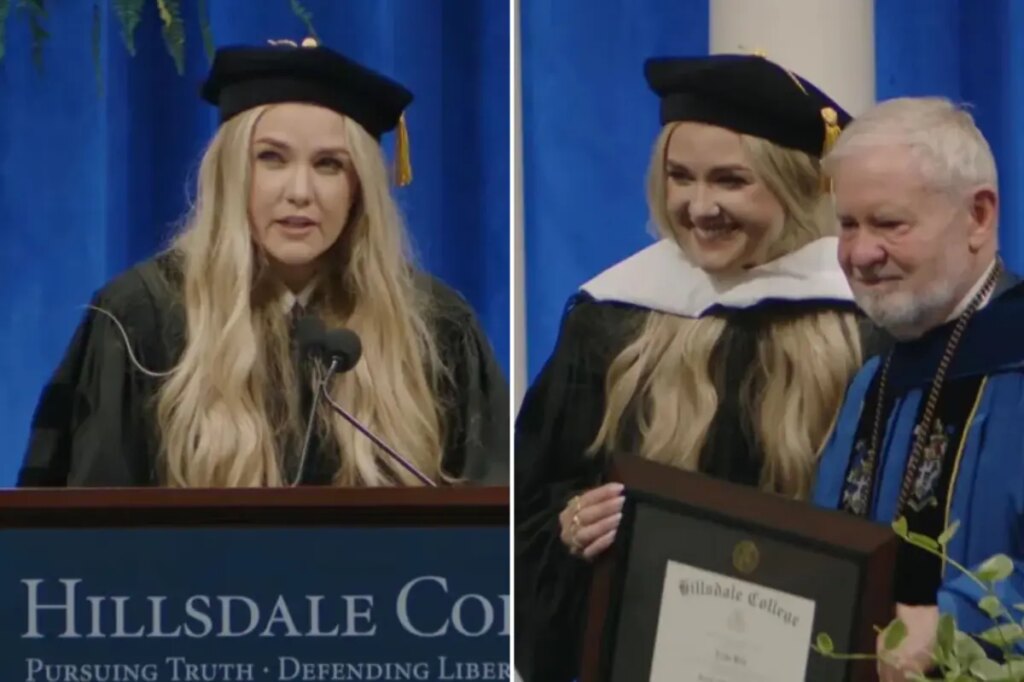 Erika Kirk urges graduates to follow in her husband’s footsteps: ‘defend liberty’
