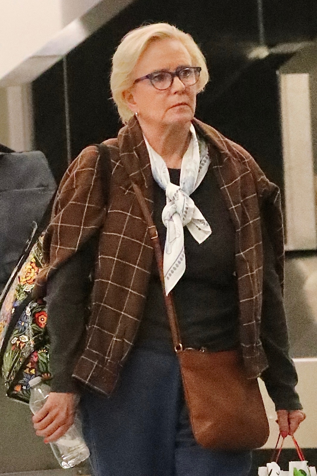 Eve Plumb at the airport.