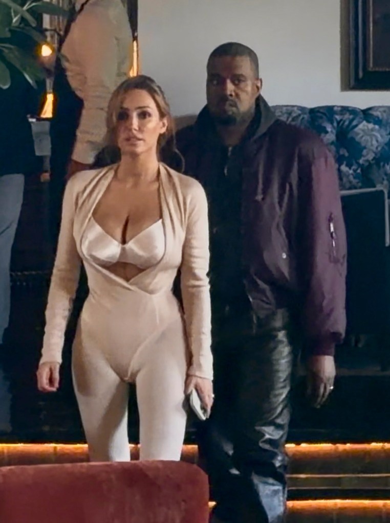Kanye West and Bianca Censori at Chateau Marmont.
