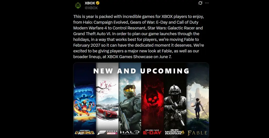 Fable Delayed Tweet