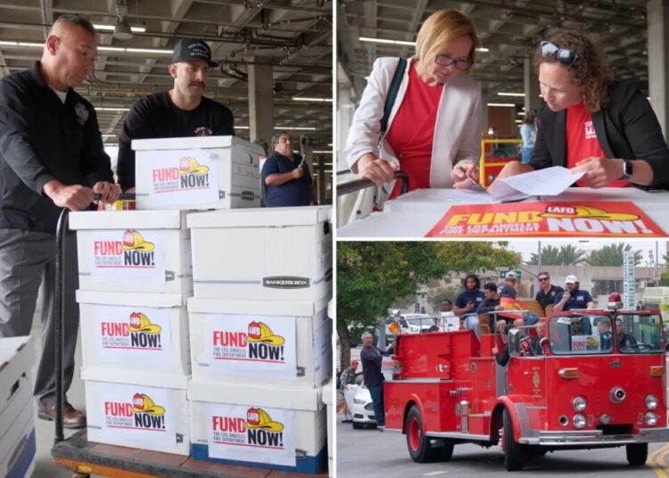 LA firefighters turn up on Karen Bass’s doorstep with demands — and give doomsday warning to the city