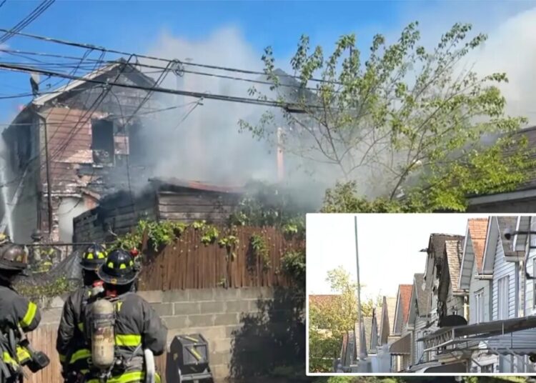 14 injured, including 12 firefighters, after fast-spreading fire tears through NYC homes
