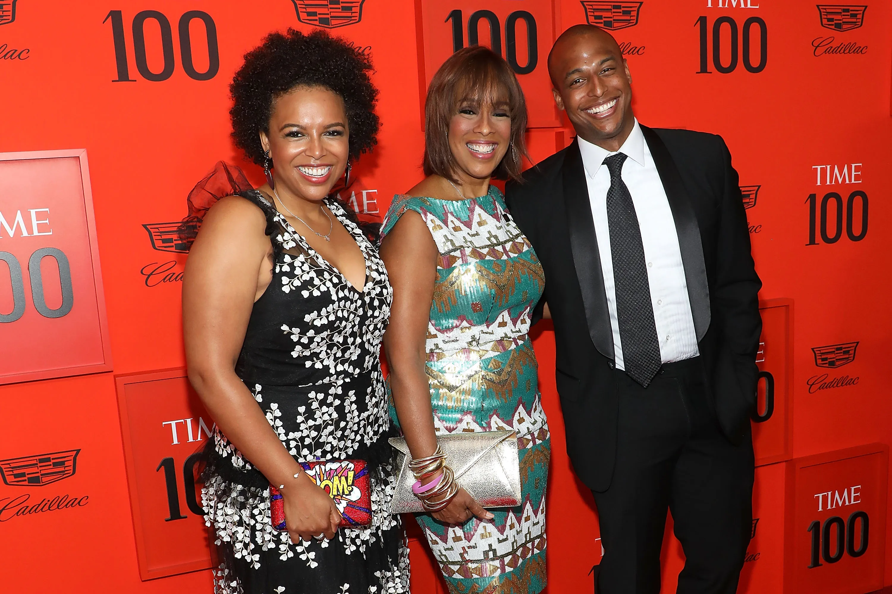 Gayle King with her children, Kirby Bumpus and William Bumpus Jr., at the Time 100 Gala.