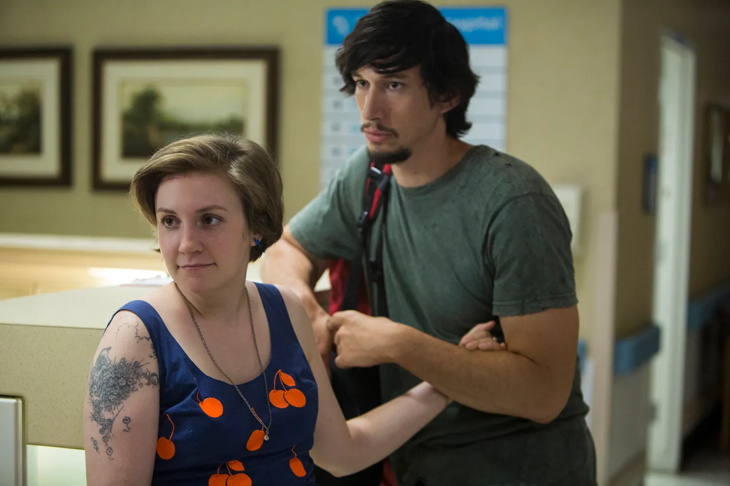 Lena Dunham and Adam Driver.