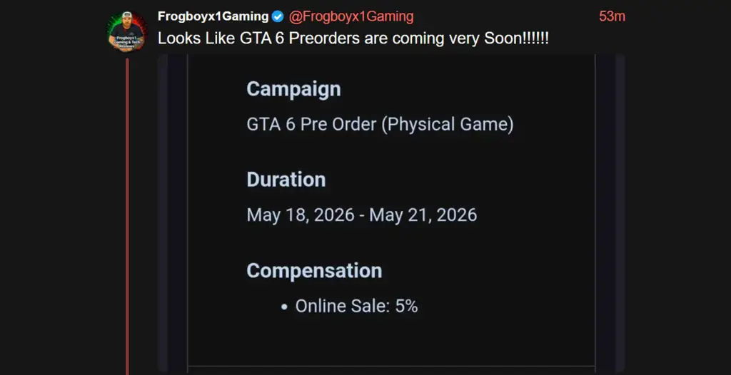 GTA 6 Pre-Order Email Best Buy
