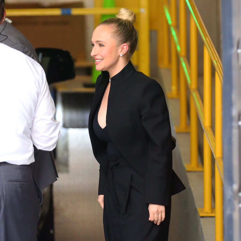Hayden Panettiere smiling at Tamron Hall in New York City.