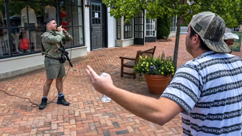 ‘You’re a bad man!’ Hecklers jeer armed J6 rioter during open carry rally in Virginia