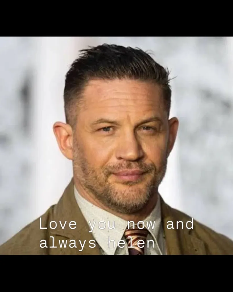 Tom Hardy with the caption 