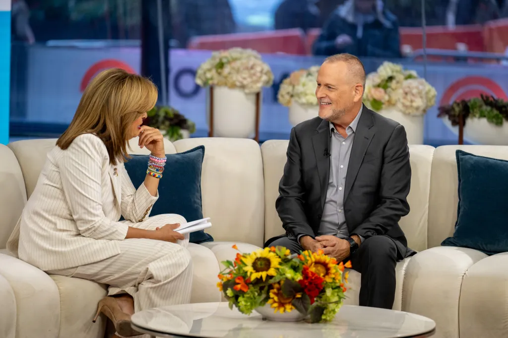 Hoda Kotb interviewing Dave Coulier on the 