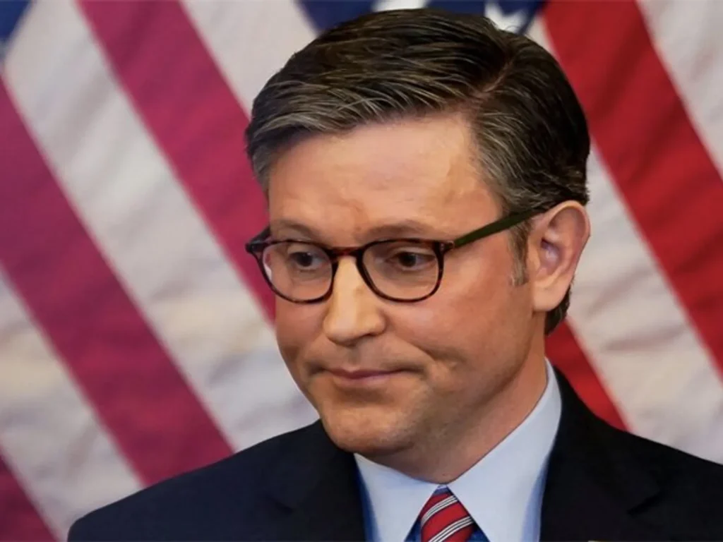Mike Johnson met by yelling Republicans as fury over broken promise sparks revolt