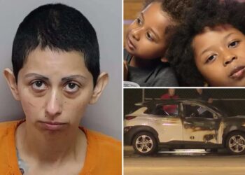 Texas mother sobs in court after allegedly killing her two children in a burning car — as family says her mental health had been declining for nearly a year