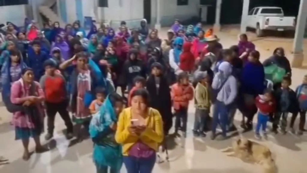 Between 800 and 1,000 families have been forced to flee their homes in the mountains of central Mexico as a criminal mafia has attacked them with handmade explosives launched from drones and powerful weapons