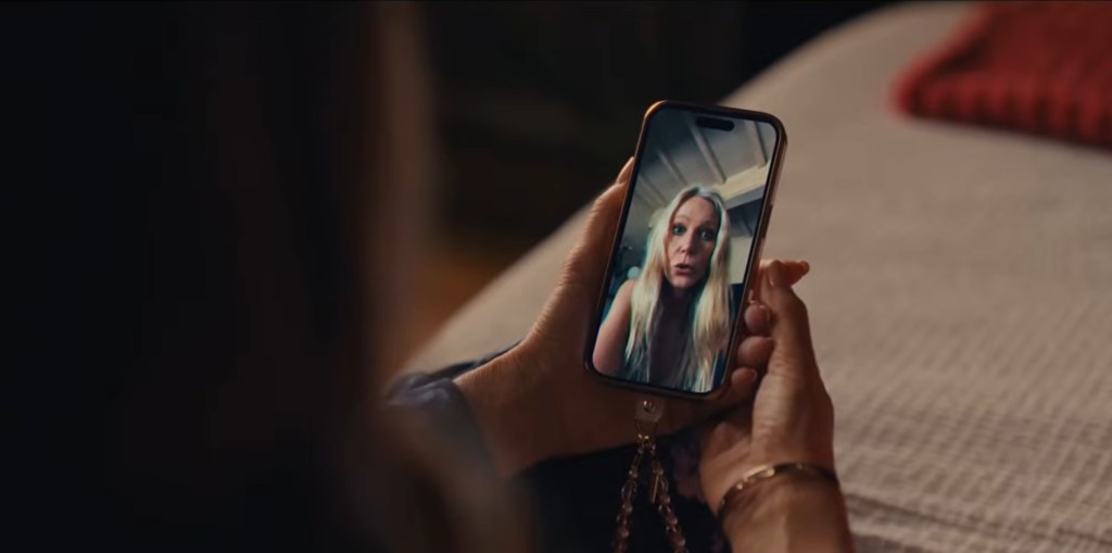 Gwyneth Paltrow on a video call.