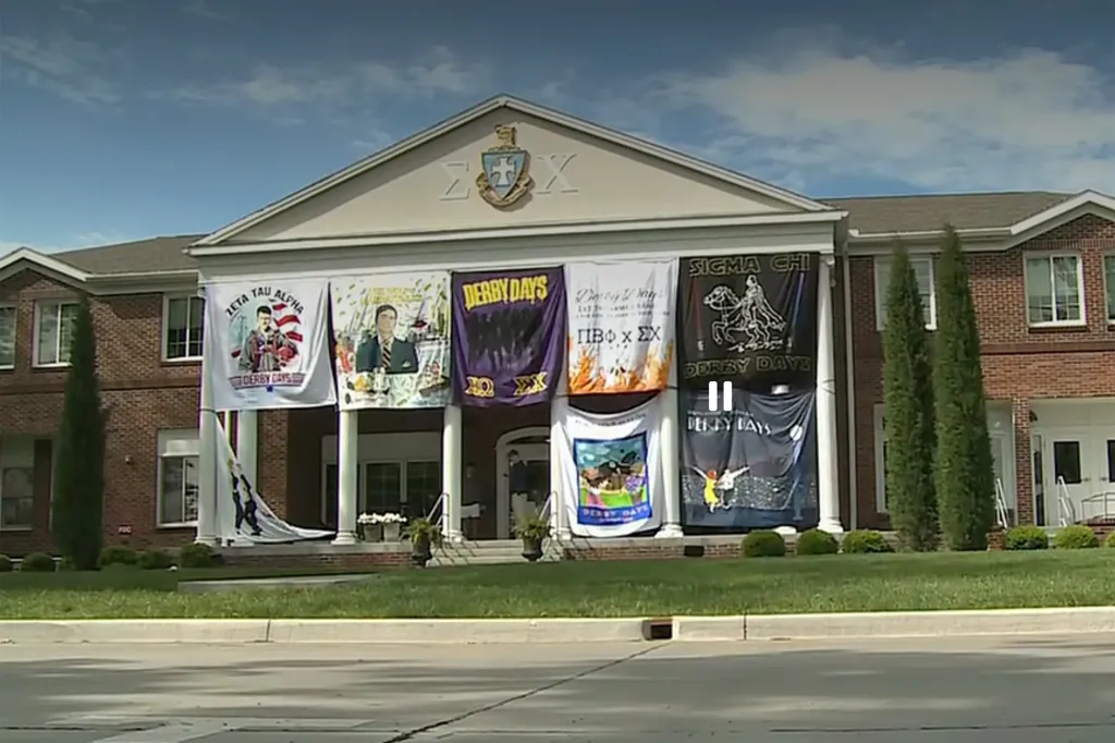The Sigma Chi fraternity house with 